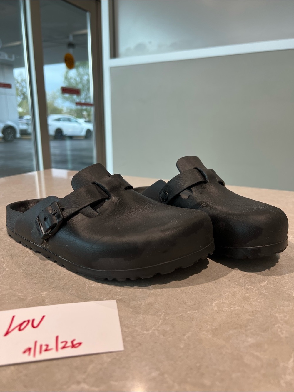 Birkenstock Black Slip-On Clog with Adjustable Strap